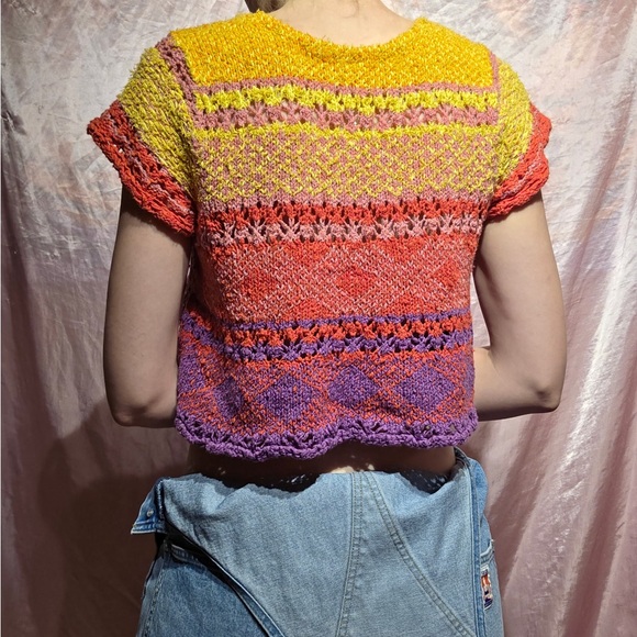 Free People Lily Sweater in paradise tropical red - Picture 8 of 10